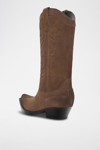 Nubuck Enkellaarzen - Bruin