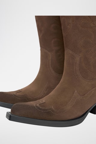 Nubuck Enkellaarzen - Bruin