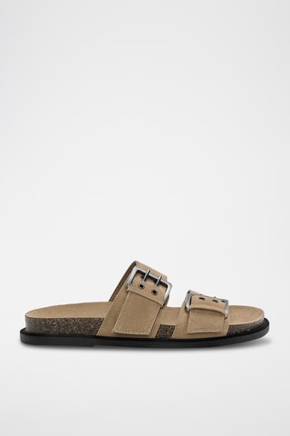 Mules en nubuck - Beige