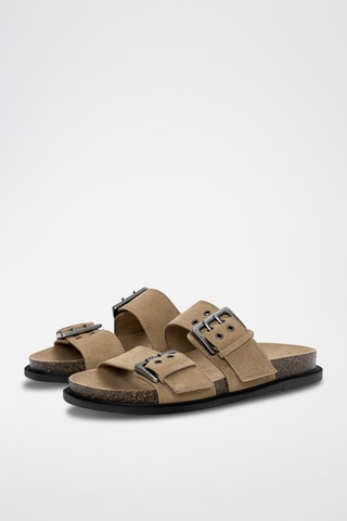 Mules en nubuck - Beige