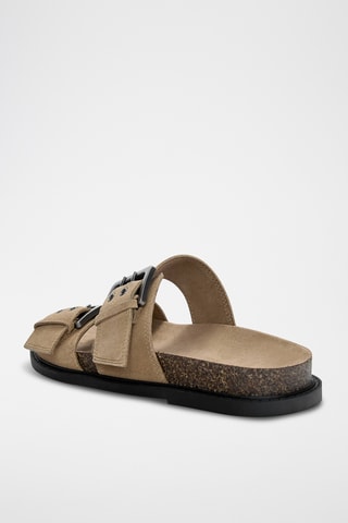 Mules en nubuck - Beige