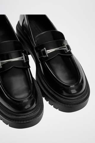 Mocassins met Hak - Zwart