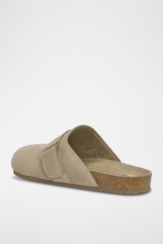 Sabot in pelle scamosciata - Ecrù