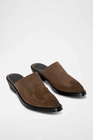 Nubuck Muiltjes - Bruin