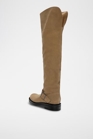 Cuissardes en nubuck - Beige