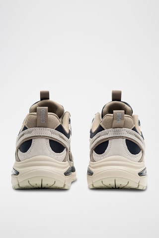 Leren Sneakers - Ecru en Grijs