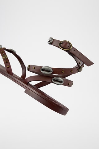 Sandales en cuir - Marron