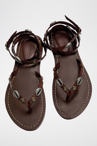 Sandales en cuir - Marron