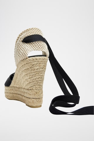 Espadrilles met Sleehak - Zwart