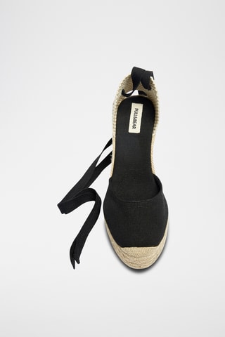 Espadrilles met Sleehak - Zwart