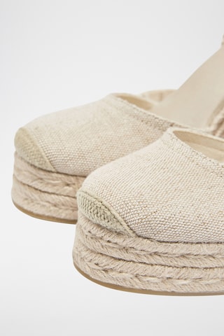 Espadrilles compensées - Ecru