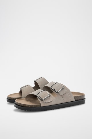 Mules en nubuck - Ecru