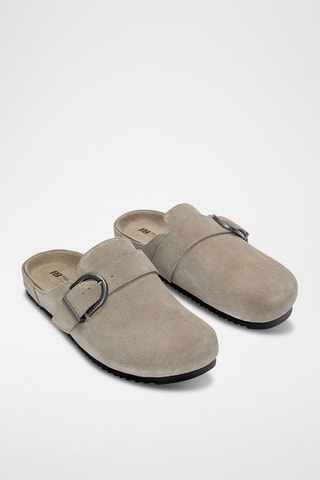 Sabots en nubuck - Taupe