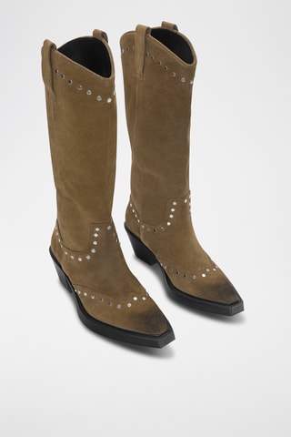 Nubuck Laarzen - Kaki