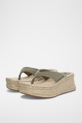 Platform Sandalen - Olijfgroen