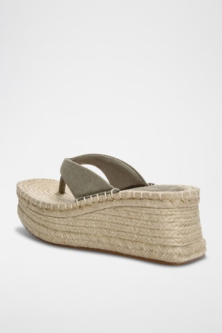 Platform Sandalen - Olijfgroen