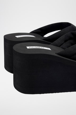 Muiltjes met Sleehak - Zwart