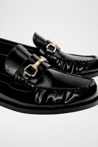 Gelakte Mocassins - Zwart