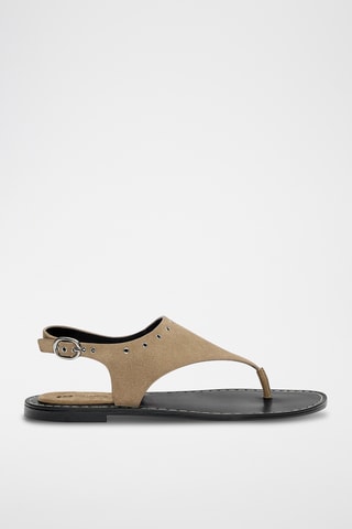 Sandales en nubuck - Beige