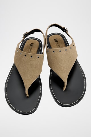 Sandales en nubuck - Beige