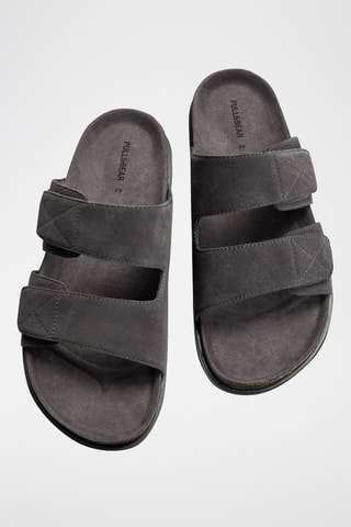 Nubuck Muiltjes - Donkergrijs