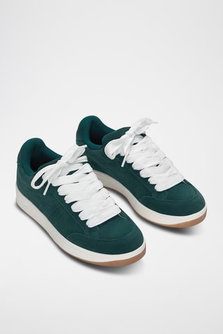 Baskets en nubuck - Vert foncé