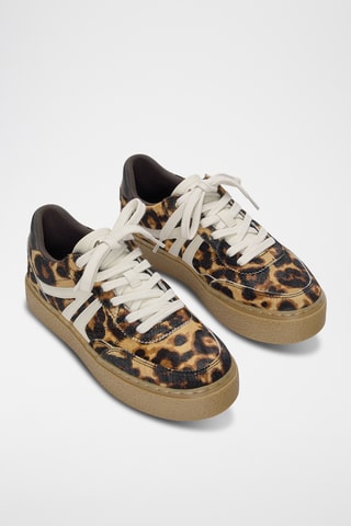 Leren Sneakers - Camel