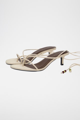 Sandales à talons - Ecru