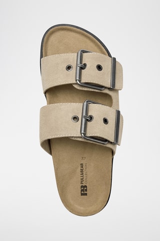 Mules en nubuck - Taupe