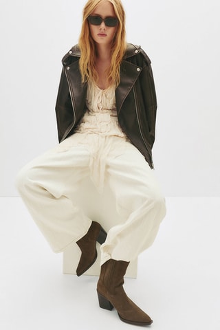 Bottines Chelsea en nubuck - Marron