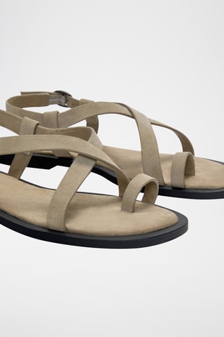 Sandales en nubuck - Beige