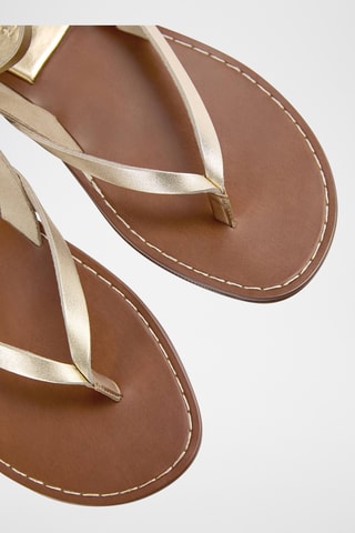 Sandales en cuir - Doré