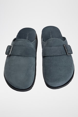 Nubuck Clogs - Petrolblauw