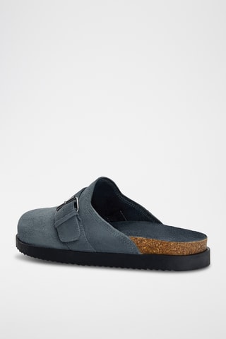 Nubuck Clogs - Petrolblauw