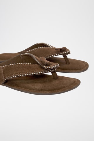 Sandales en nubuck - Marron