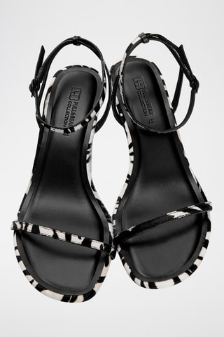 Leren Sandalen met Hak - Zwart