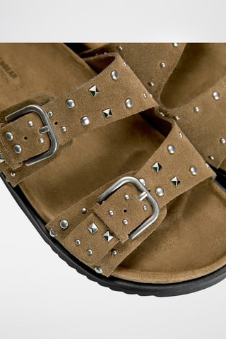 Mules en nubuck - Marron clair