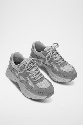 Baskets en cuir - Gris foncé