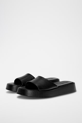 Platform Muiltjes - Zwart