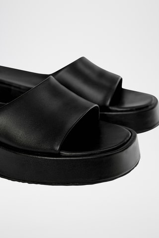 Platform Muiltjes - Zwart