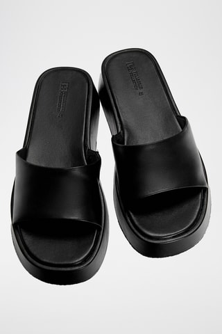 Platform Muiltjes - Zwart