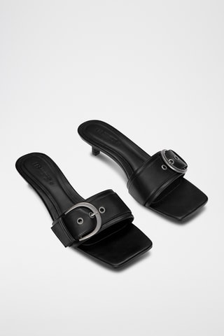 Mules à talons - Noir