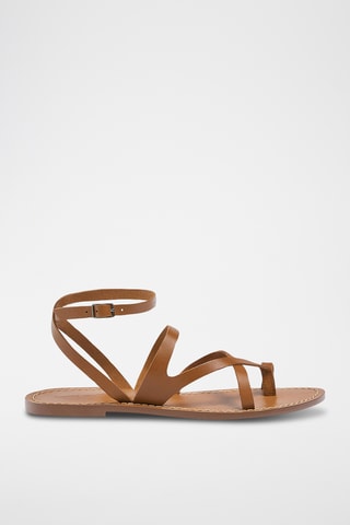 Sandales en cuir - Marron