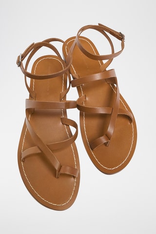 Sandales en cuir - Marron