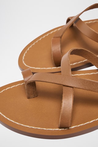 Sandales en cuir - Marron