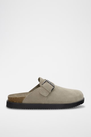 Nubuck Clogs - Taupe