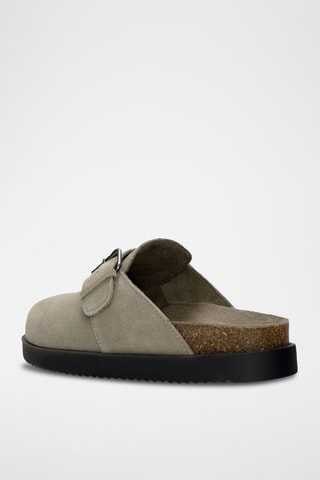 Nubuck Clogs - Taupe