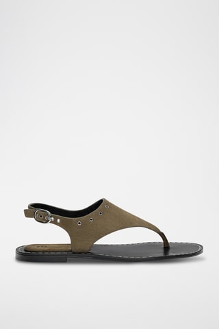 Sandales en nubuck - Kaki