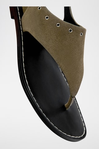 Sandales en nubuck - Kaki