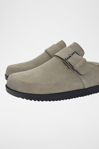 Nubuck Clogs - Ecru